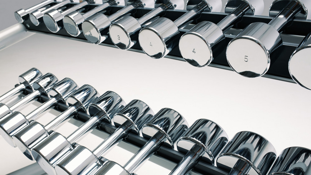 Хромированные гантели -Technogym Free Weights